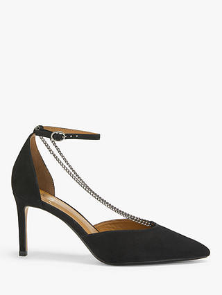 AND/OR Daphne Chain Embellished Court Shoes, Black