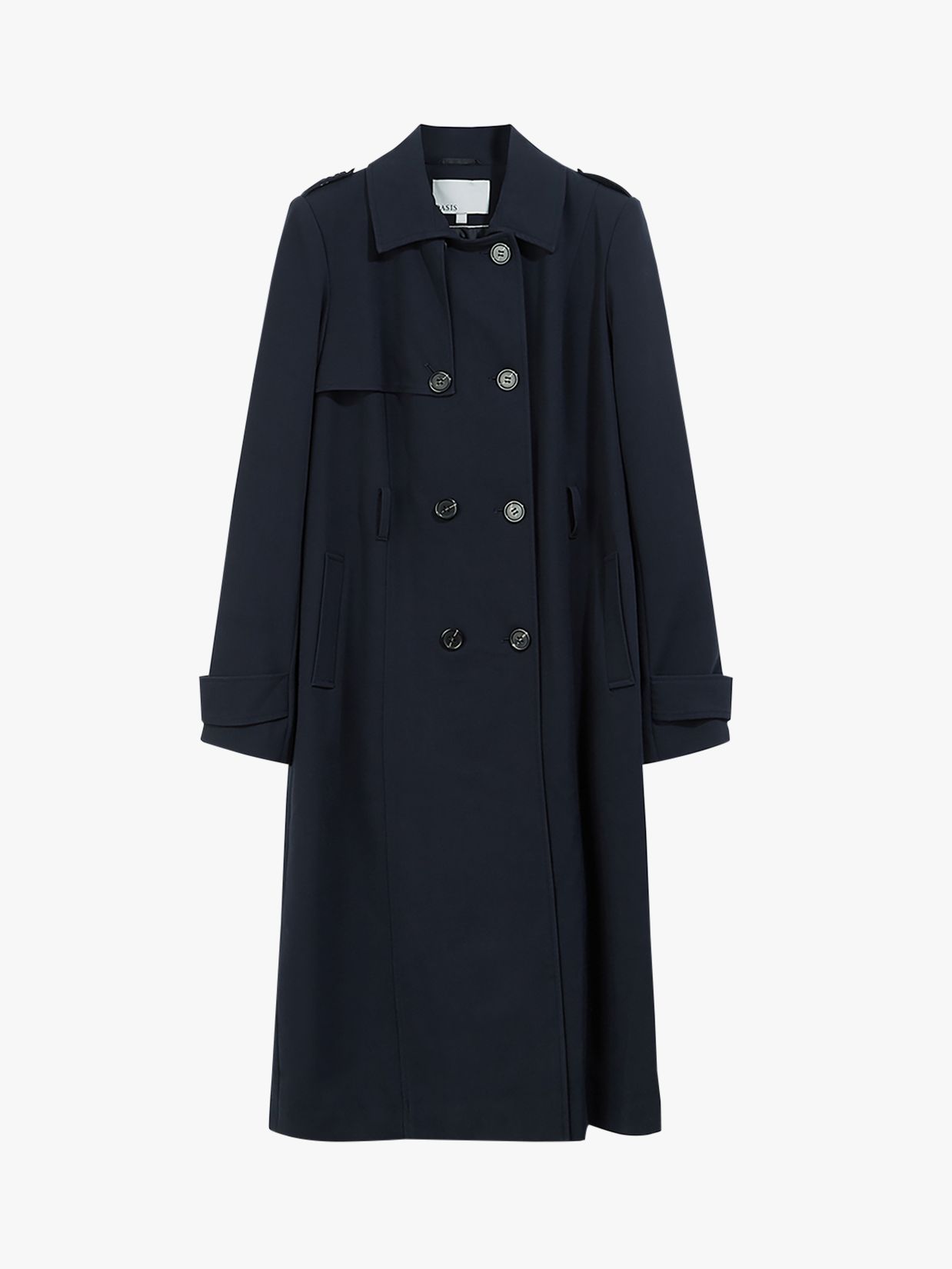 Oasis Trench Coat, Dark Blue at John Lewis & Partners