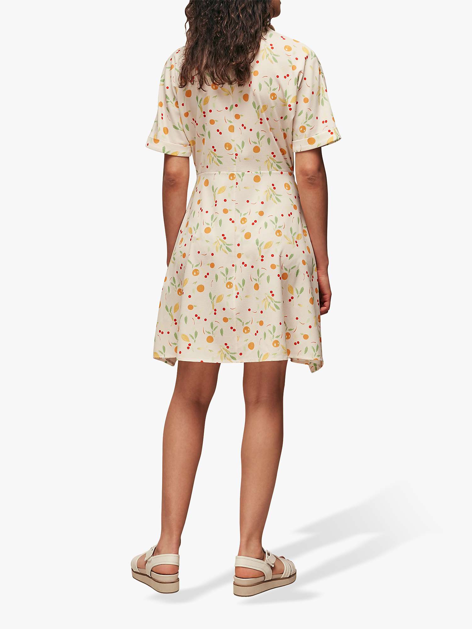 Buy Whistles Dolly Fruit Tie Front Dress, Cream/Multi Online at johnlewis.com