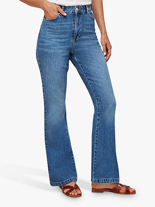 Whistles Authentic Flared Jeans, Denim