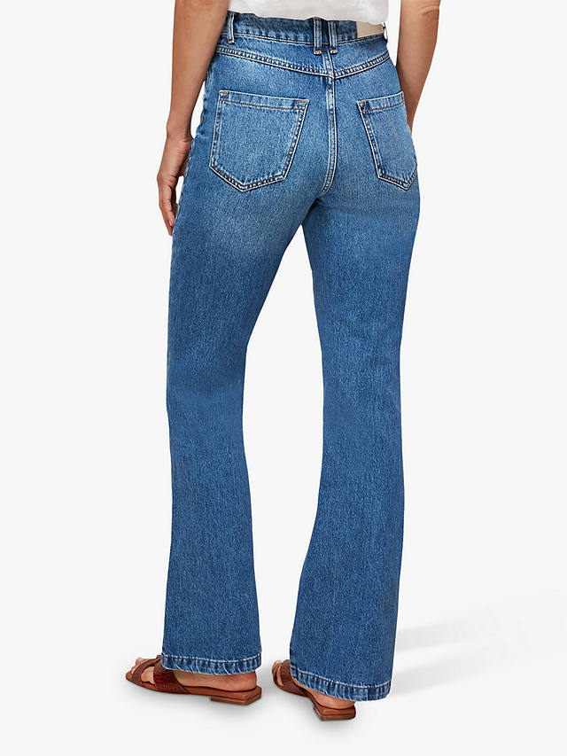 Whistles Authentic Flared Jeans, Denim at John Lewis & Partners