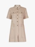Whistles Leith Utility Twill Jumpsuit, Beige