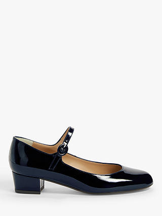 John Lewis & Partners Adora Patent Leather Mary Jane Court Shoes, Navy