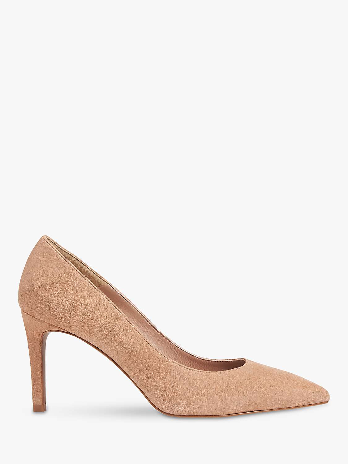 Buy Whistles Cari Suede Stiletto Heel Court Shoes, Nude Online at johnlewis.com