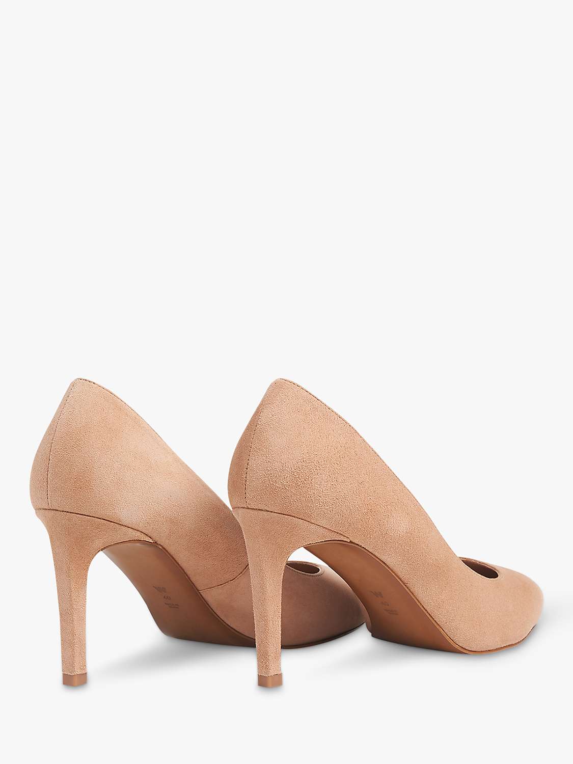 Buy Whistles Cari Suede Stiletto Heel Court Shoes, Nude Online at johnlewis.com
