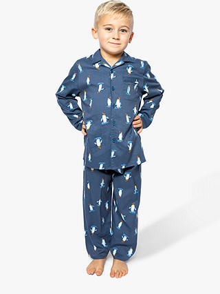 Cyberjammies Boys' Penguin Print Pyjamas, Navy