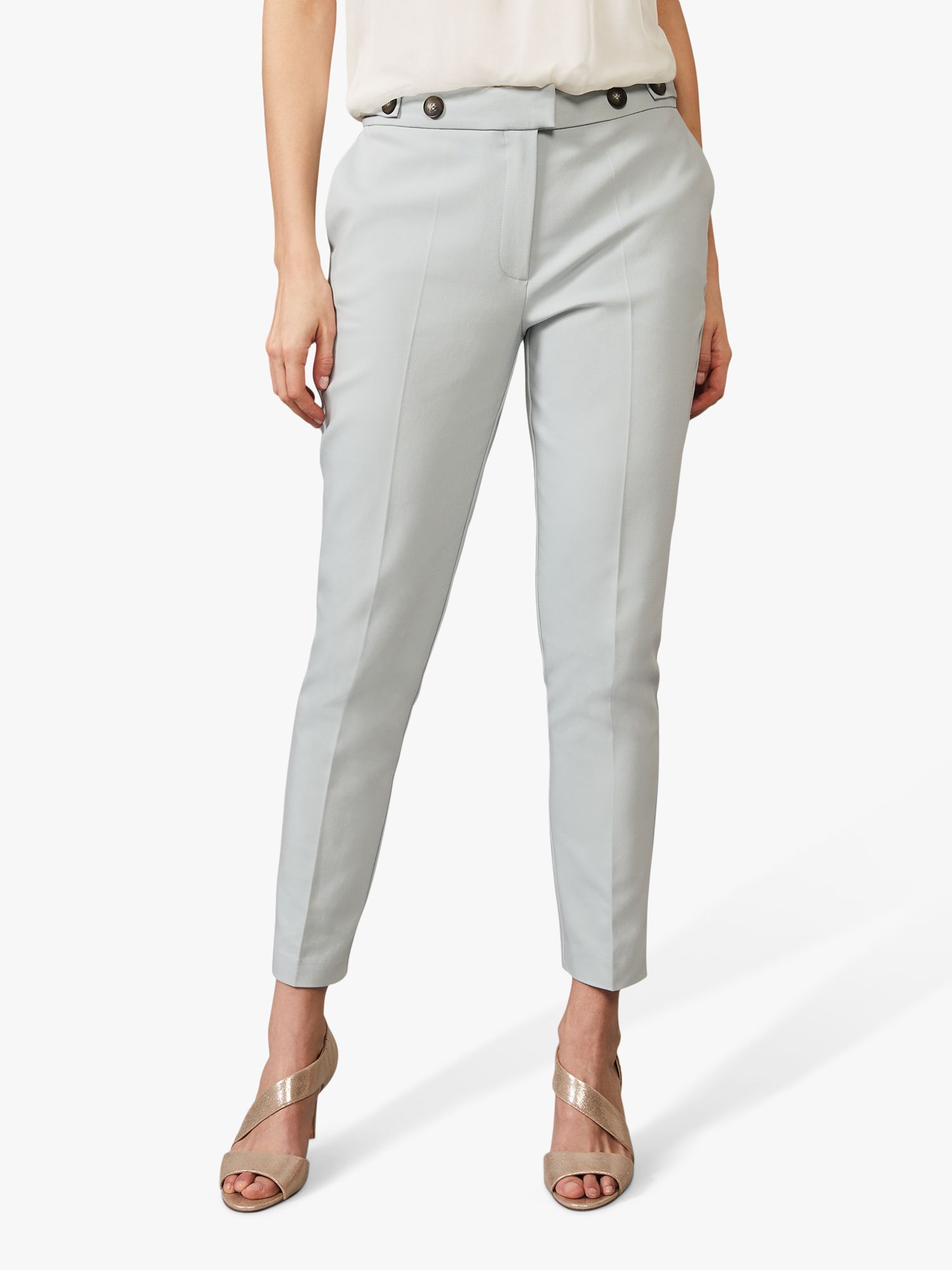 Phase Eight Ulrica Tapered Trousers, Soft Blue at John Lewis & Partners
