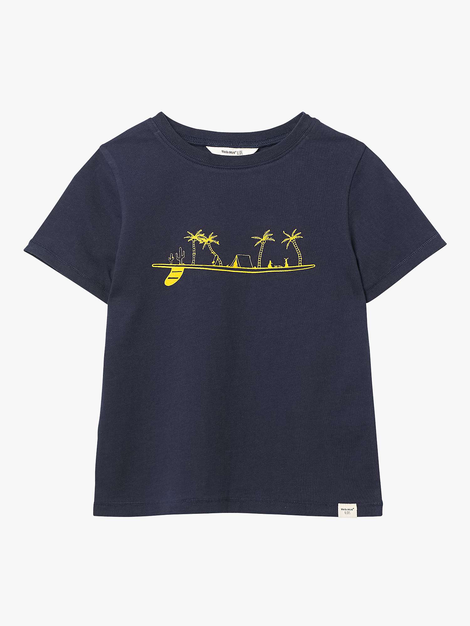 Buy White Stuff Kids' Surf Paradise Jersey T-Shirt, Washed Blue Online at johnlewis.com