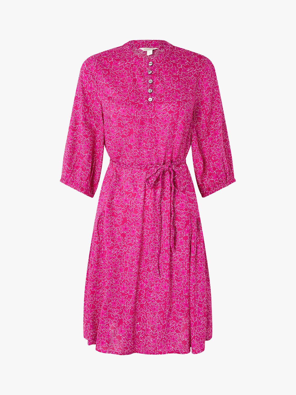 Monsoon Manilla Floral Print Tunic Dress, Pink