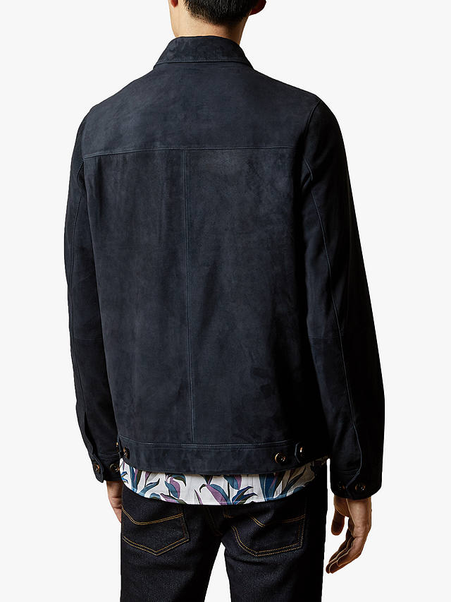 Ted Baker Surcle Suede Jacket, Navy at John Lewis & Partners