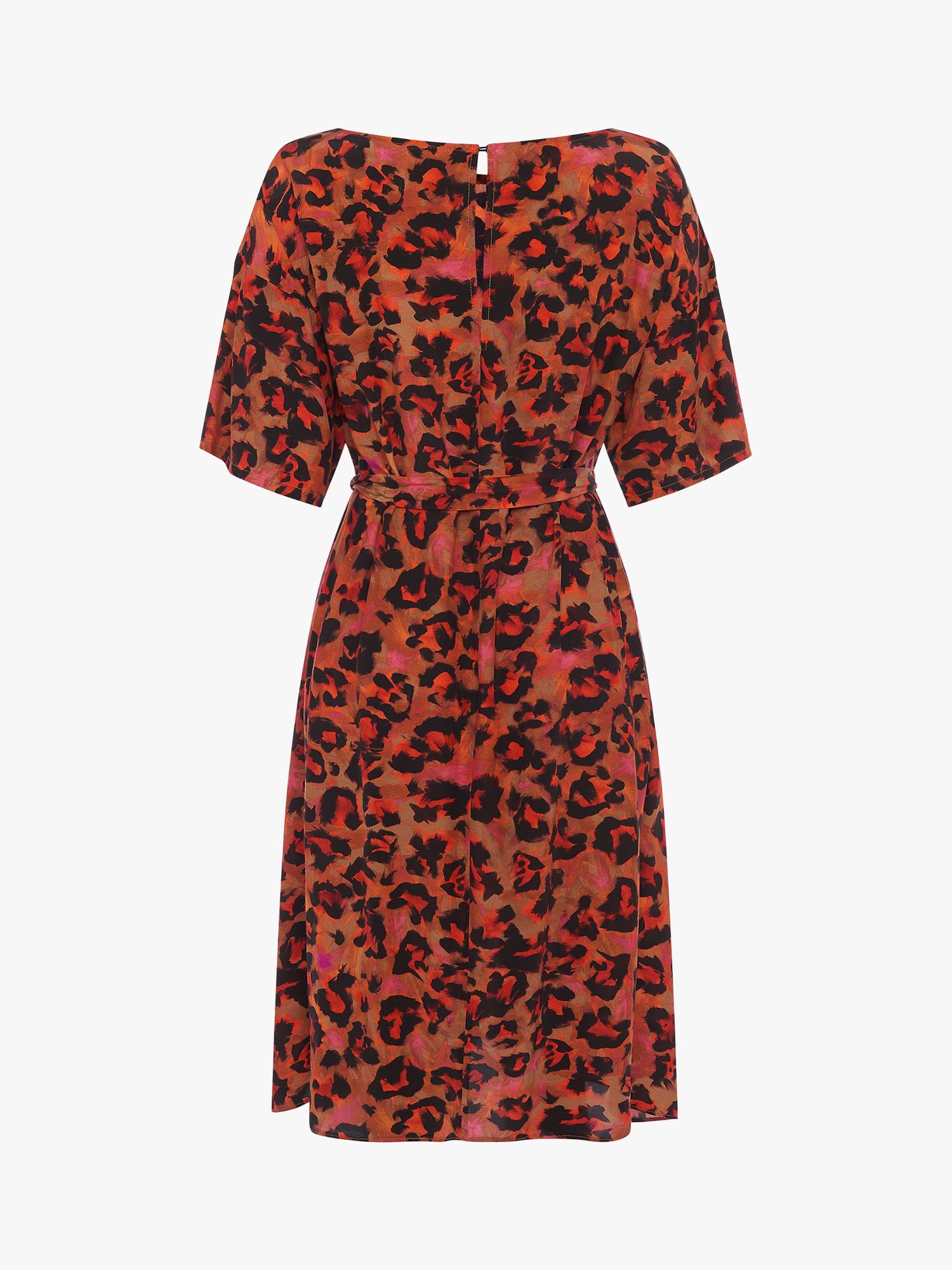 French Connection Bernadia Crepe Belted Leopard Print Mini Dress ...