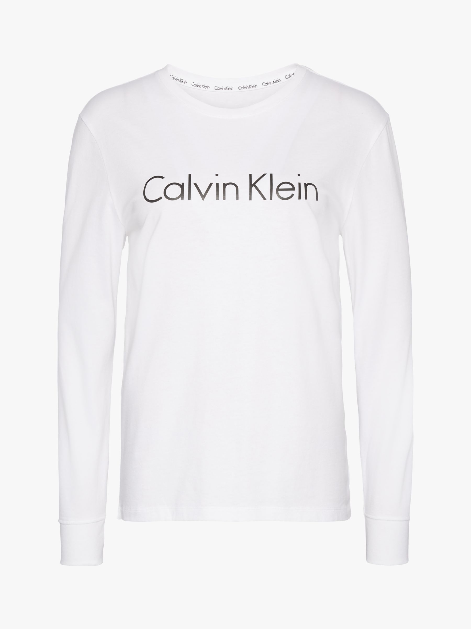 calvin klein white long sleeve top