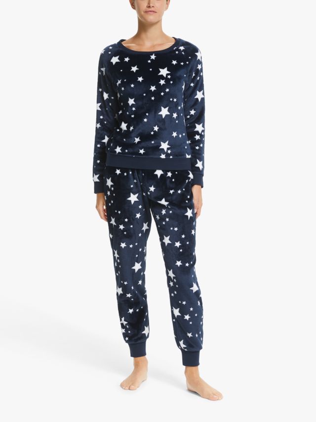 John Lewis Star Fleece Twosie Set Navy M