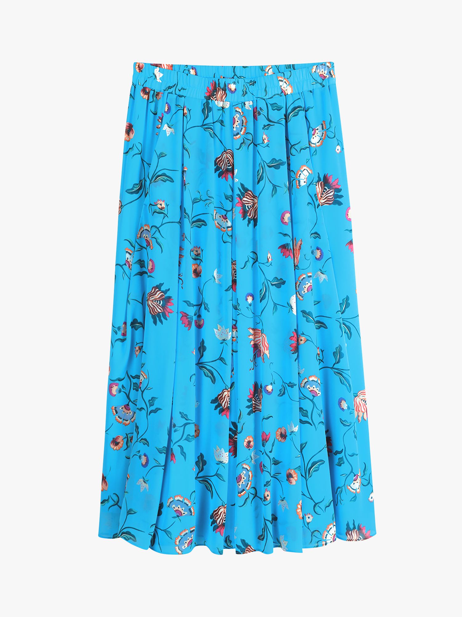 hush Martina Butterfly Floral Midi Skirt, Blue
