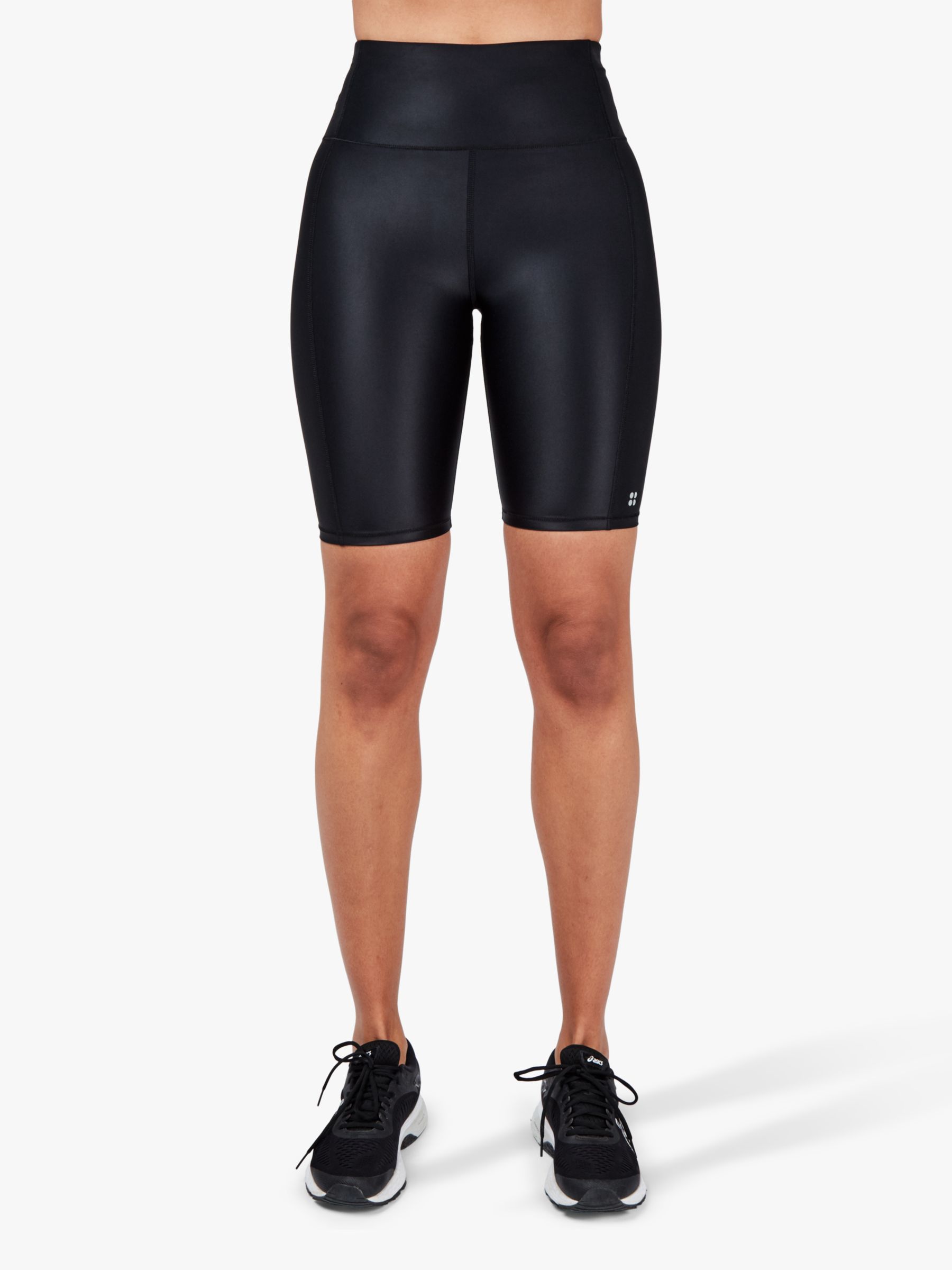 Sweaty Betty High Shine Workout Shorts, Black at John Lewis & Partners