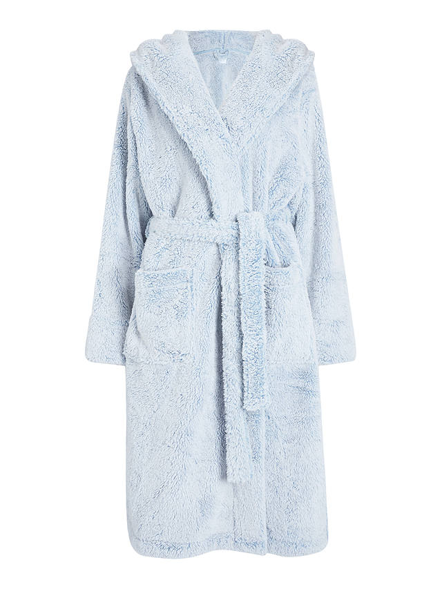 John Lewis Hi Pile Fleece Robe, Blue