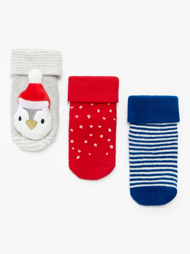 Baby Essentials Baby Boys and Baby Girls Christmas Hats and Rattle Socks Set - Multi - Size