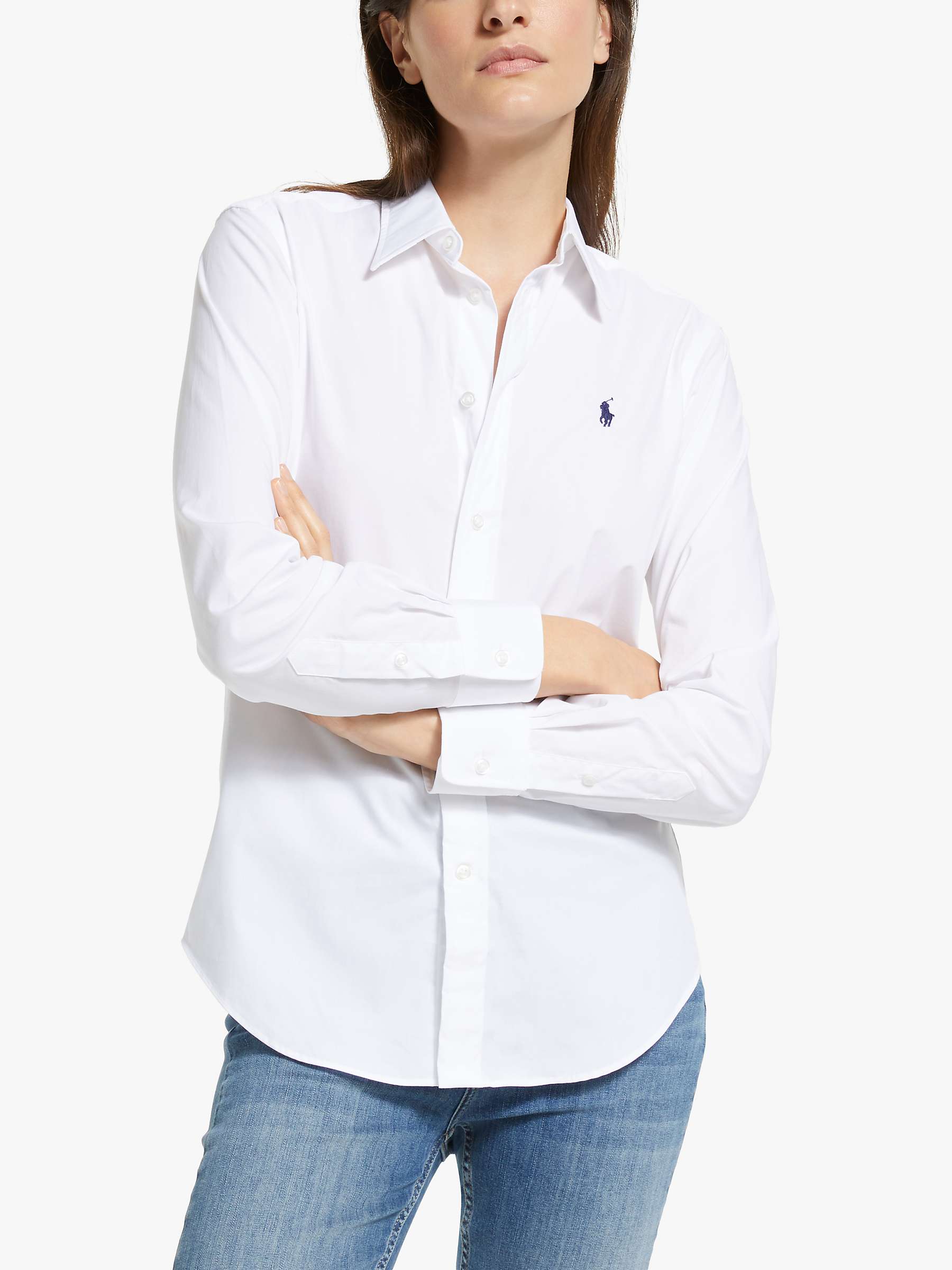 Polo Ralph Lauren Georgia Shirt, White at John Lewis & Partners