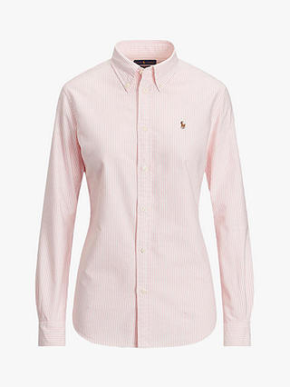Polo Ralph Lauren Kendal Stripe Shirt, Pink/White