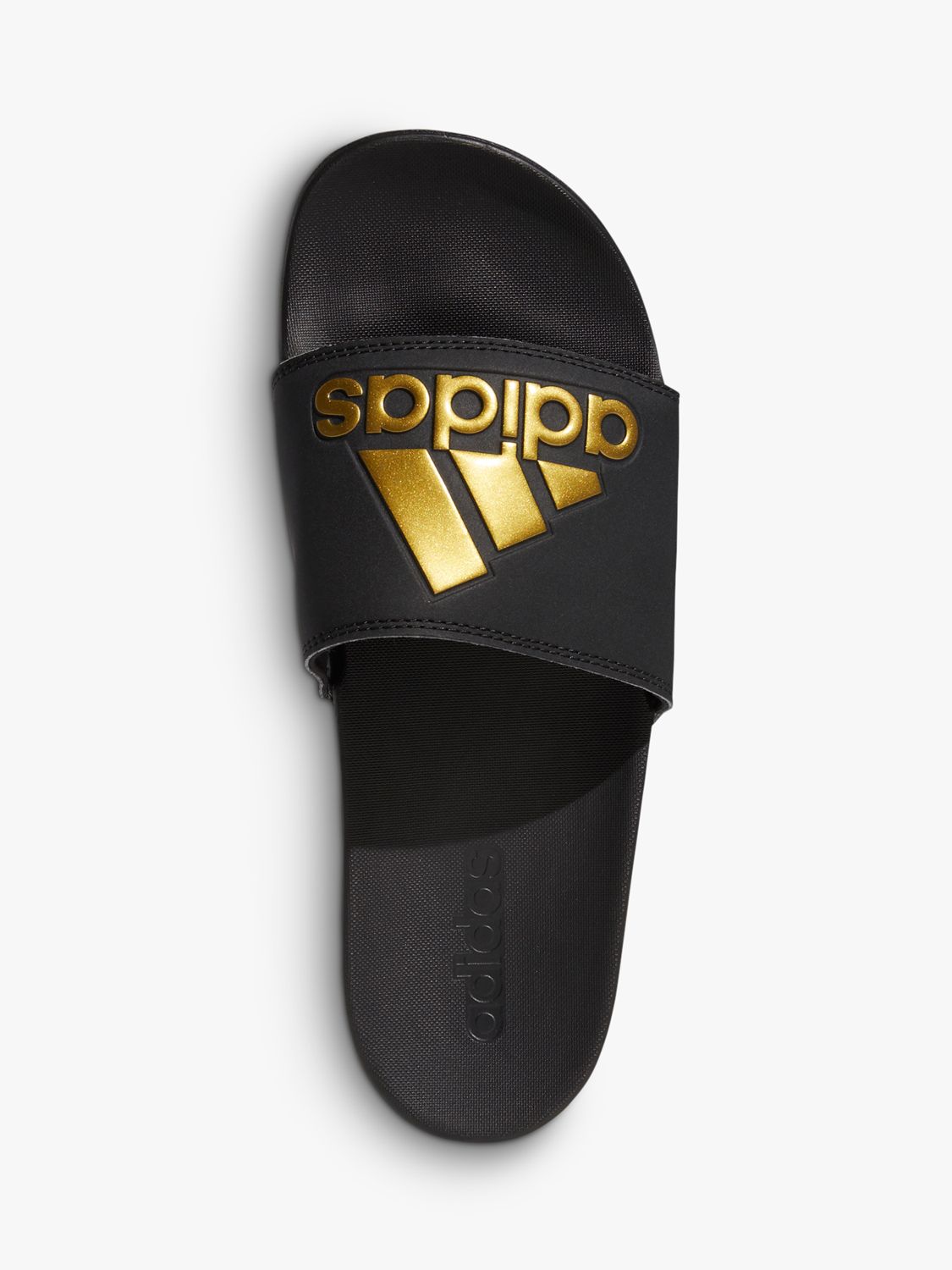 gold adidas slides