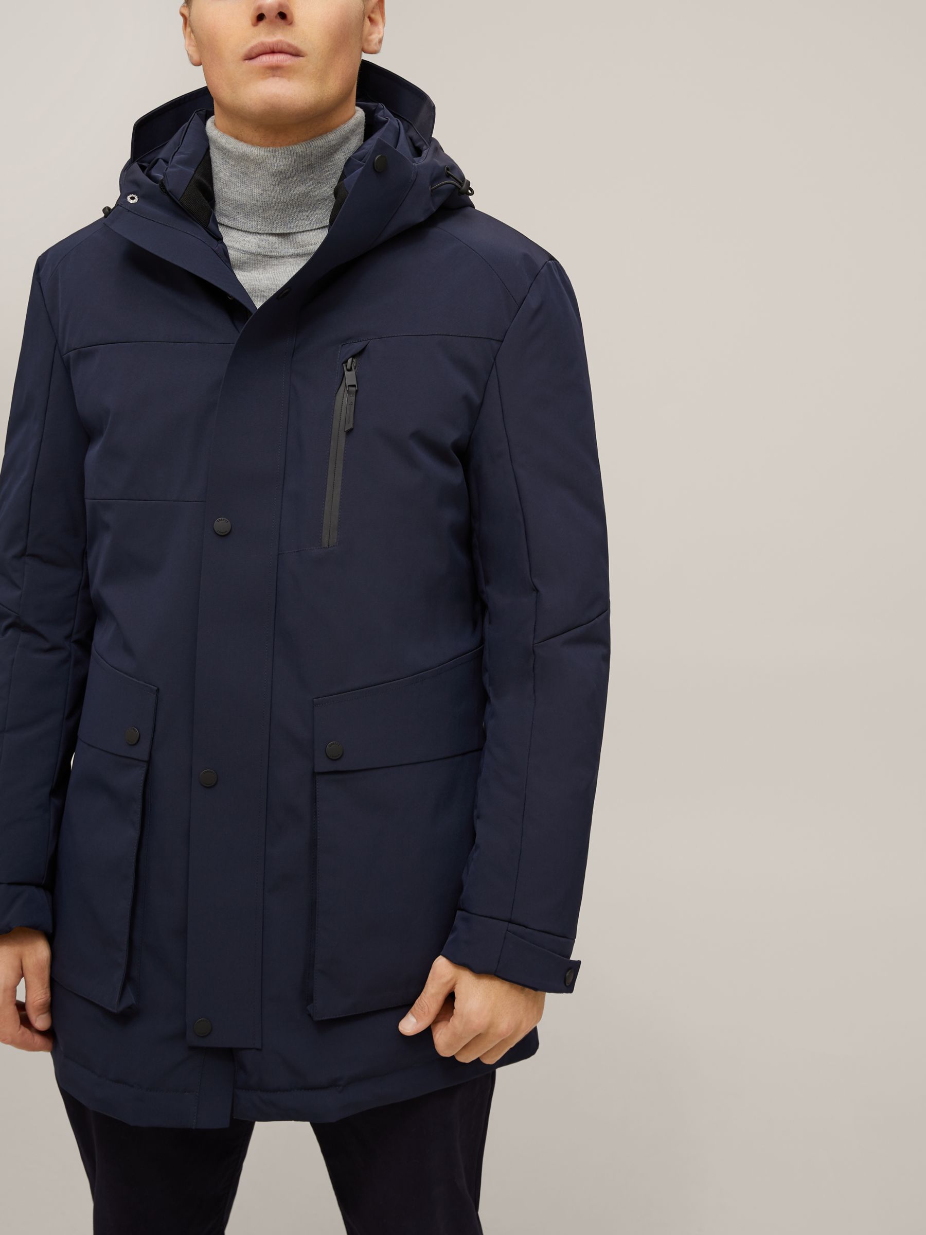 Guards London Amhurst Coat, Navy at John Lewis & Partners