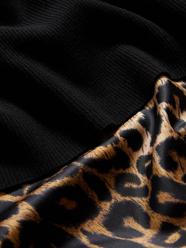 AllSaints Leppo Leopard Print Maxi Dress, Black