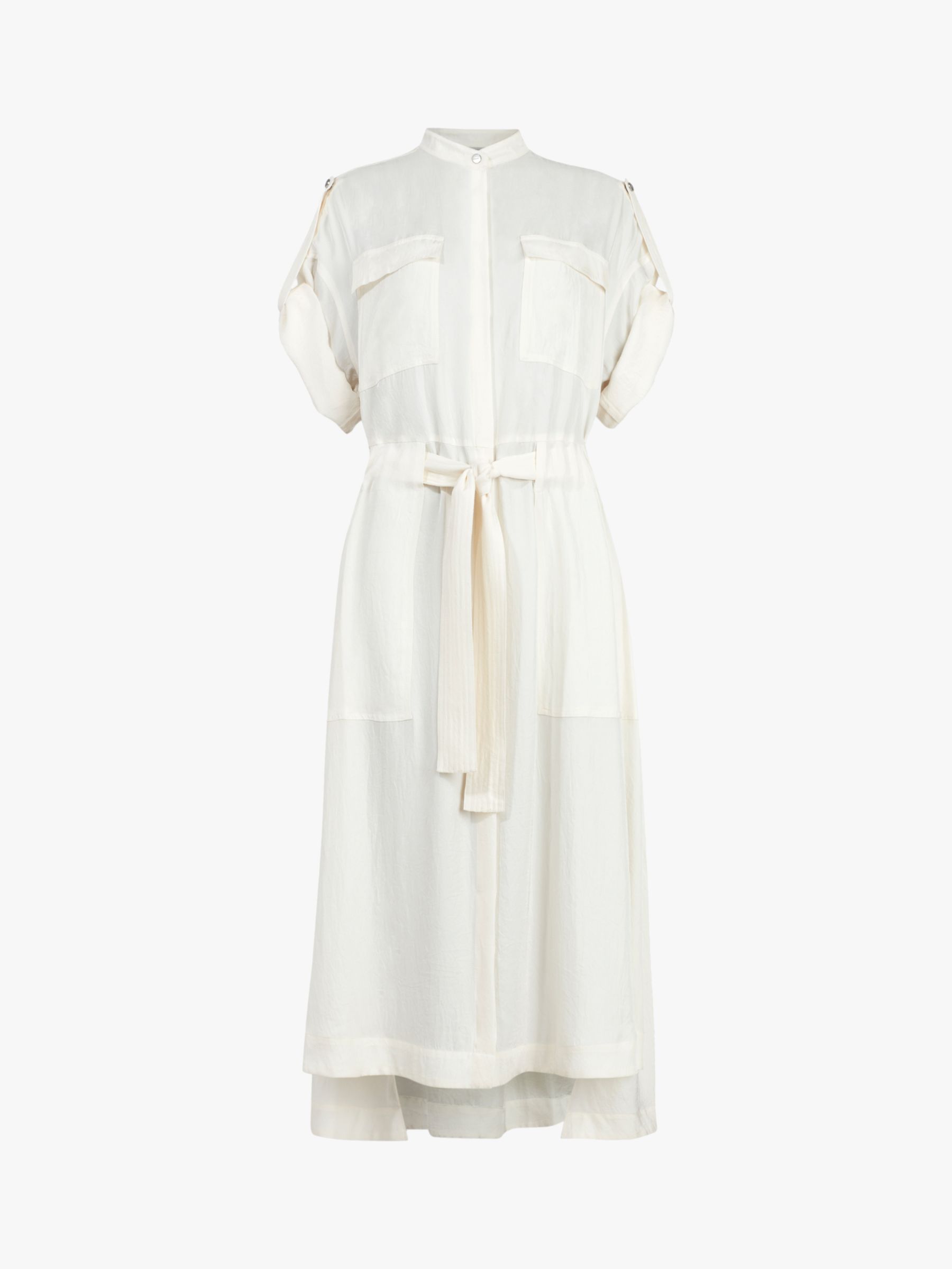 AllSaints Luciana Midi Shirt Dress, Ecru White