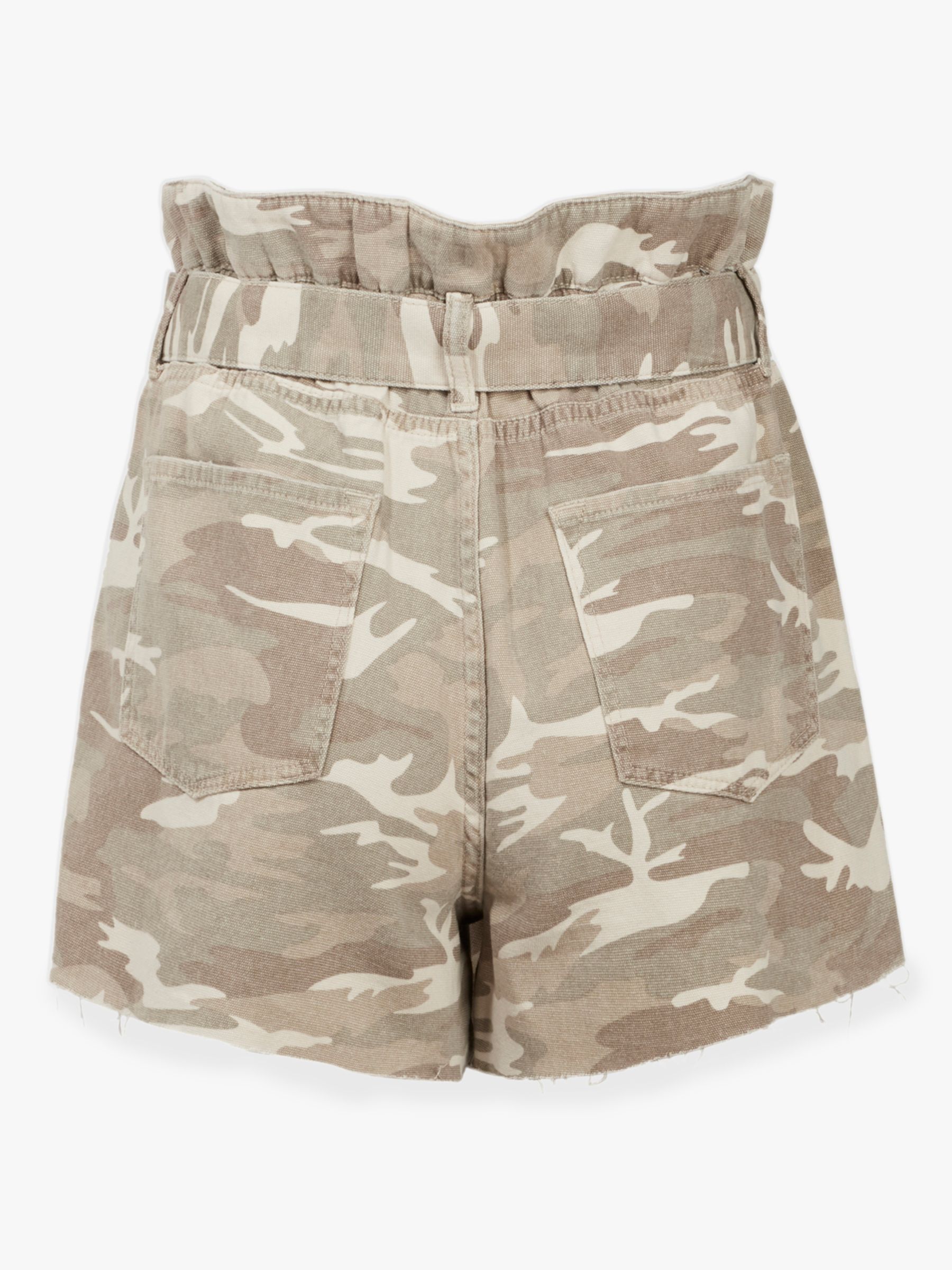 camouflage denim shorts