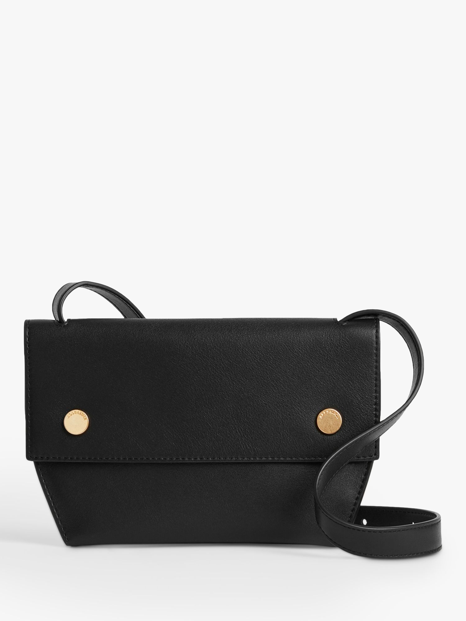 black leather bum bag