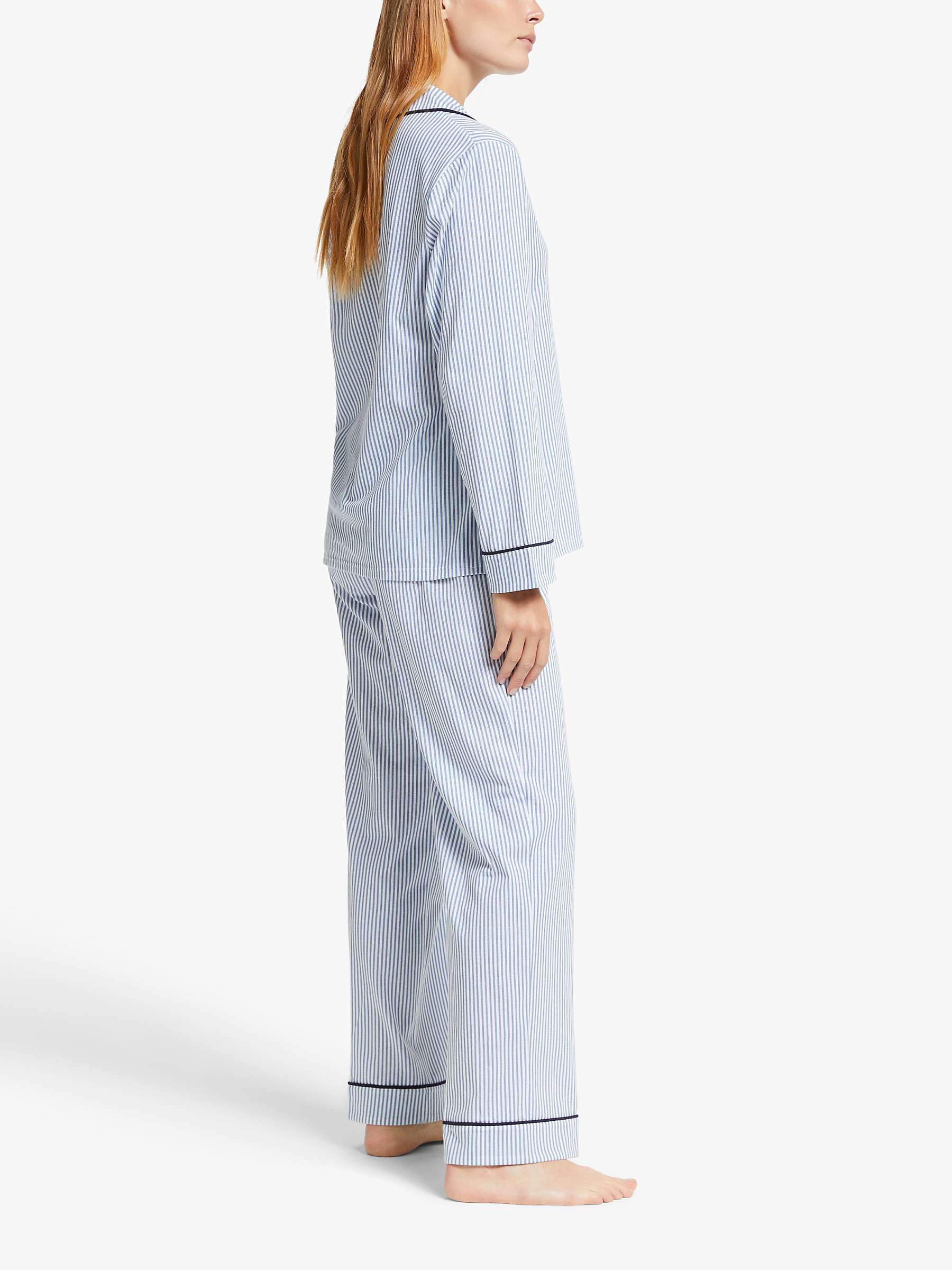 Buy John Lewis Candi Stripe Jersey Pyjama Set, Blue Online at johnlewis.com