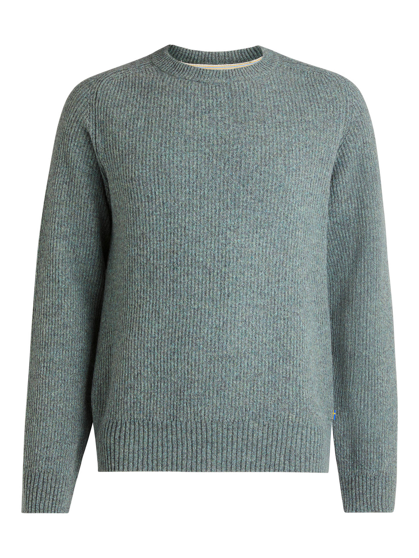 Fjällräven Greenland Wool Blend Crew Neck Sweater, Thunder Grey at John ...