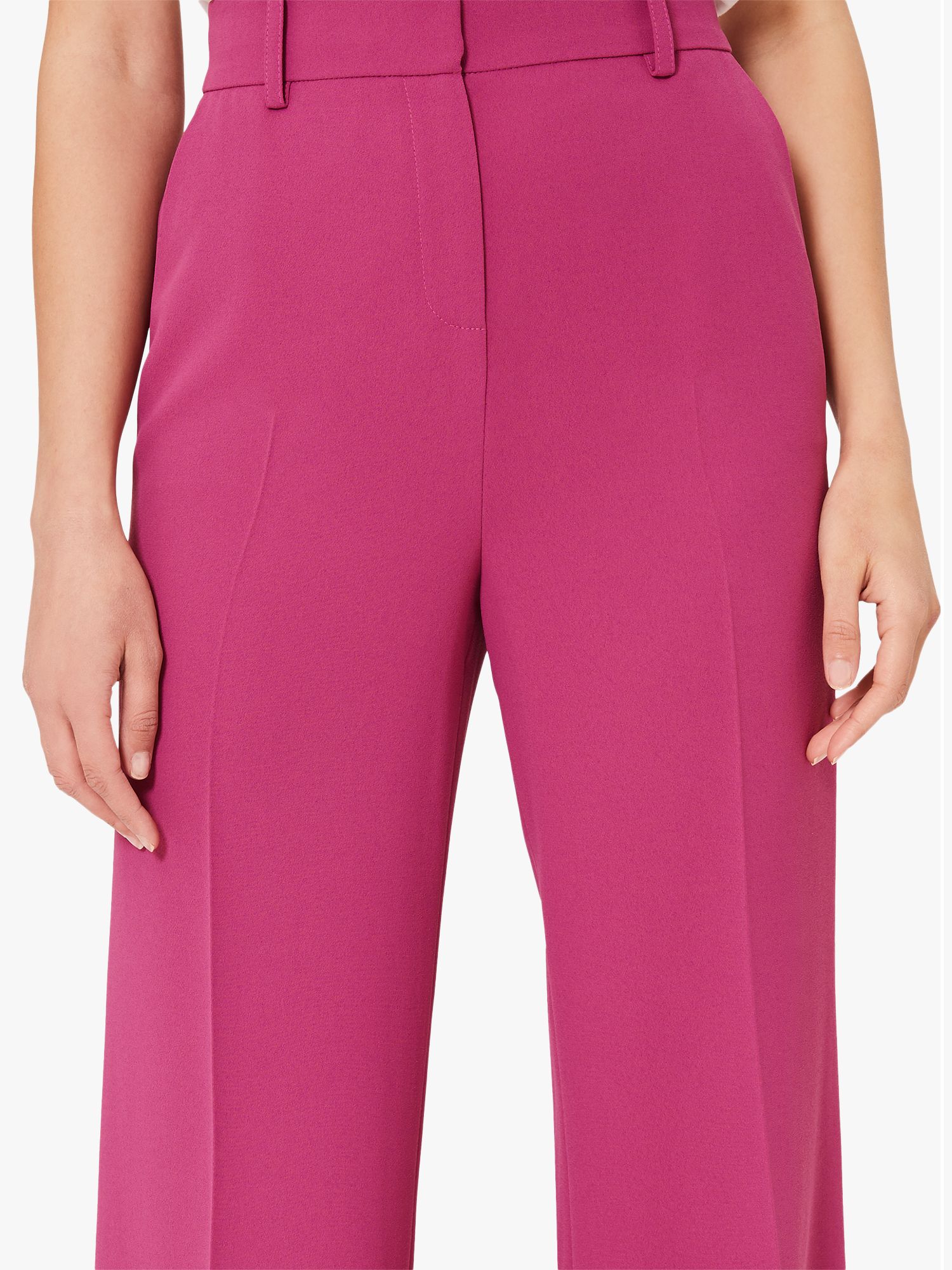 Hobbs Natasha Wide Leg Trousers, Pink at John Lewis & Partners