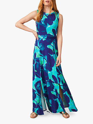 Phase Eight Evalyn Abstract Floral Print Maxi Dress, Blue/Multi