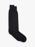 John Lewis Merino Wool Mix Knee High Socks, Pack of 2, Navy
