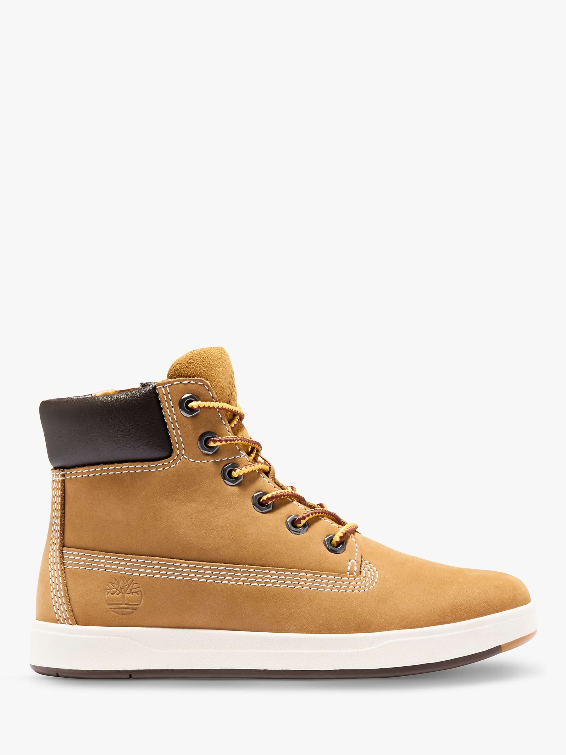 Timberland Children's Davis Square 6 Inch Boots, Wheat at John Lewis ...