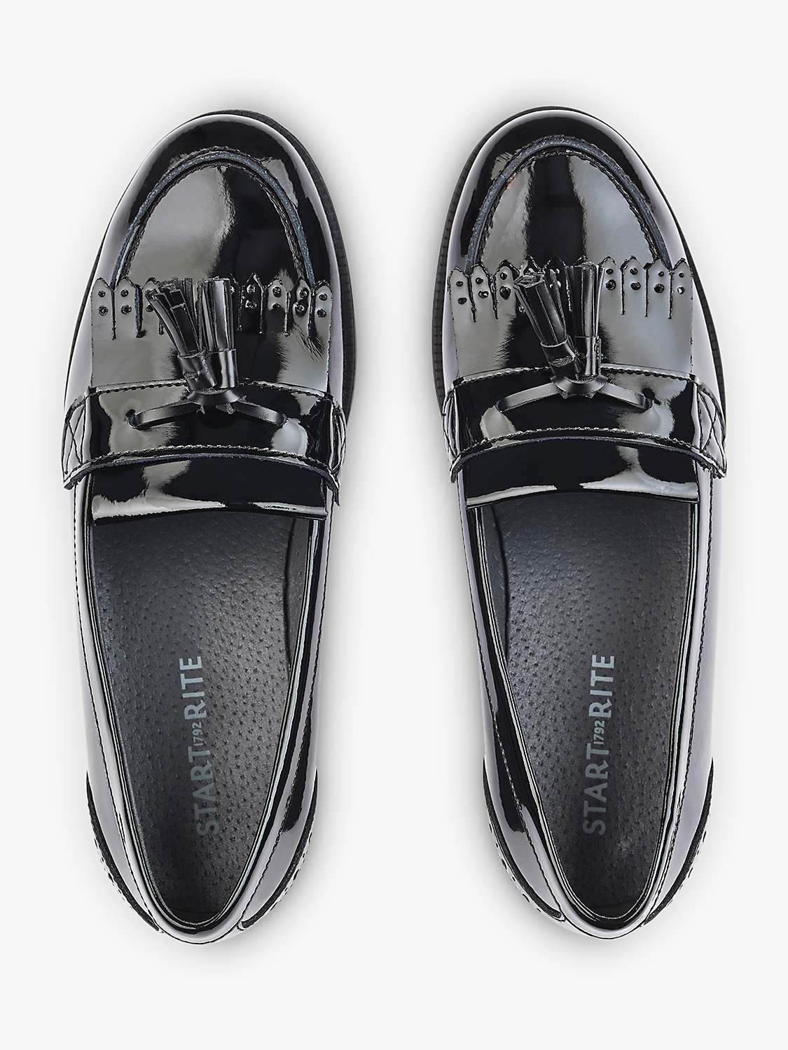 Buy Start-Rite Kids' Sketch Patent Loafer Shoes, Black Online at johnlewis.com