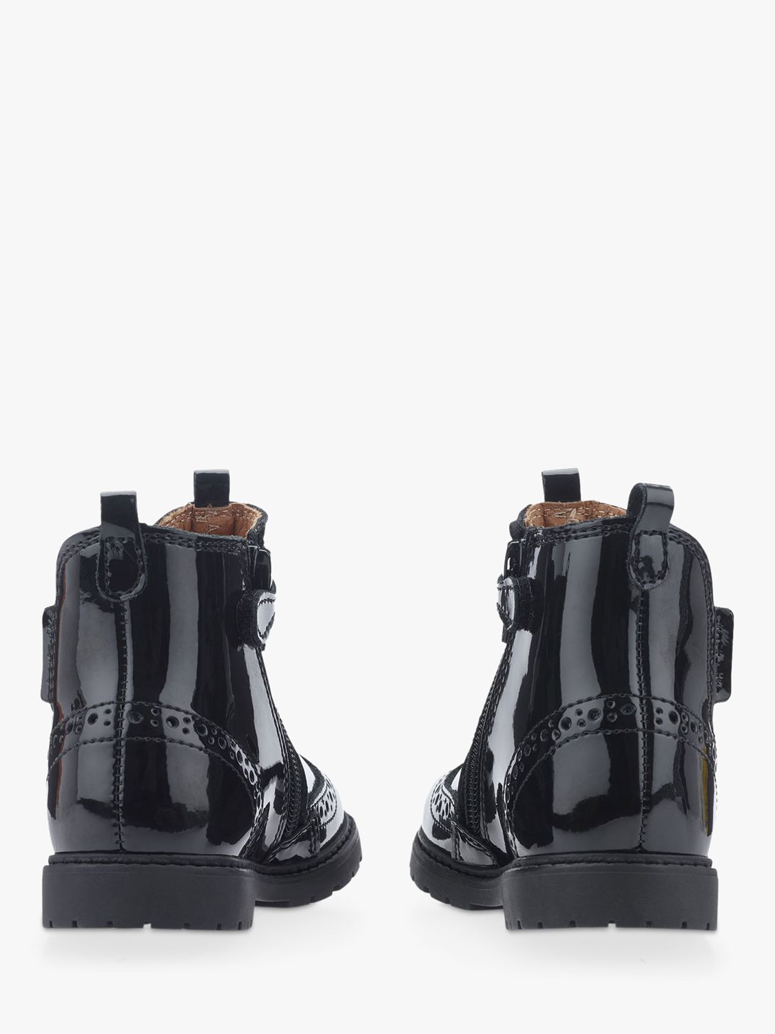 Start-Rite Kids' Patent Chelsea Boots, Black, Black Patent, 7F Jnr