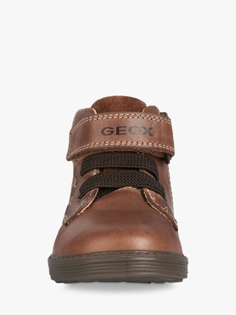 Buy Geox Kids' Hynde Leather Riptape Boots Online at johnlewis.com