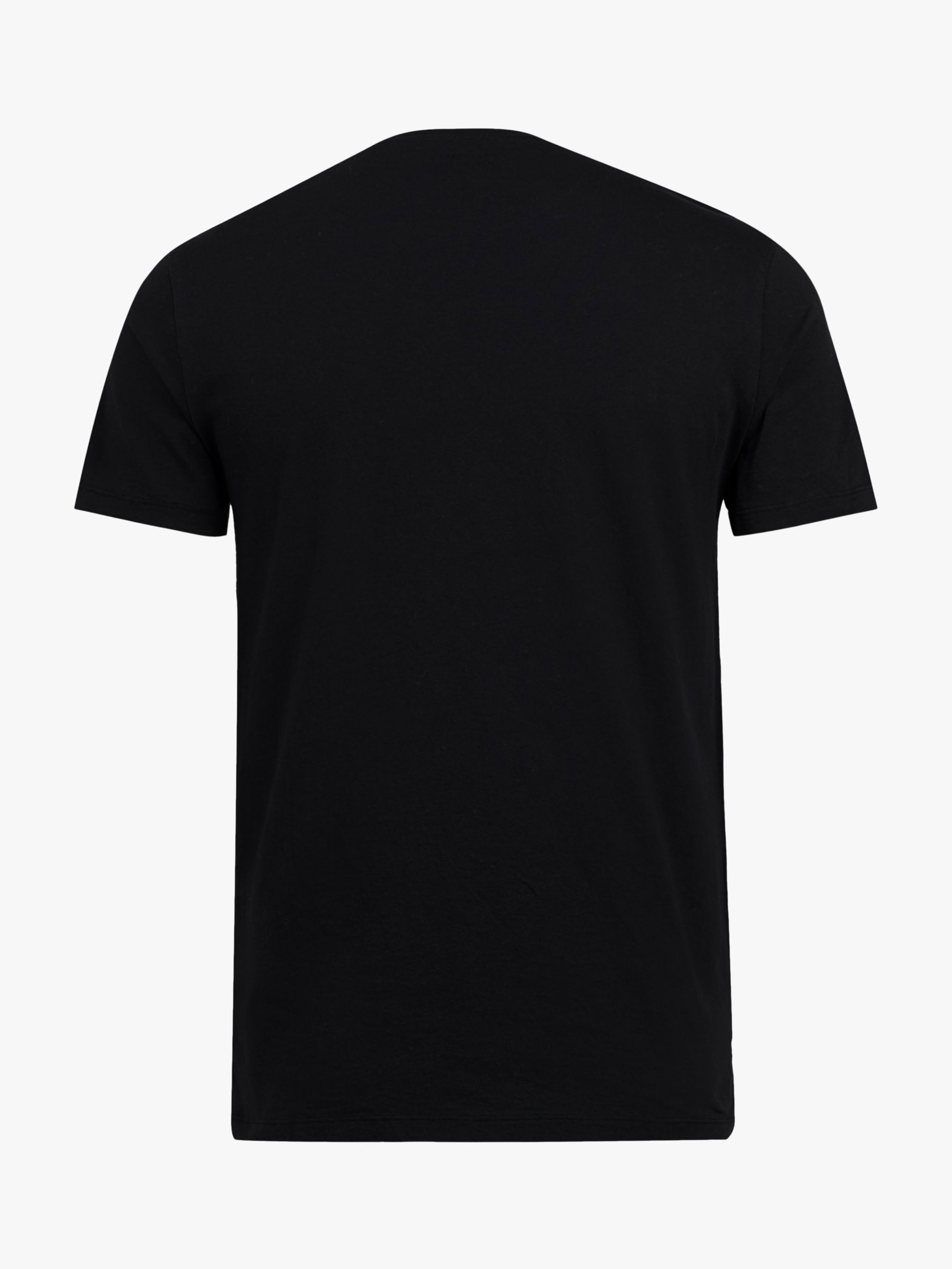AllSaints Badmanna Logo Short Sleeved Crew Neck T-Shirt, Jet Black
