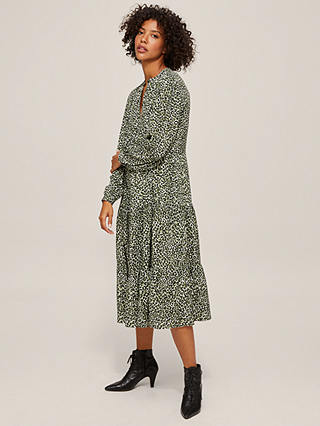 AND/OR Bronte Crowded Leopard Dress, Green