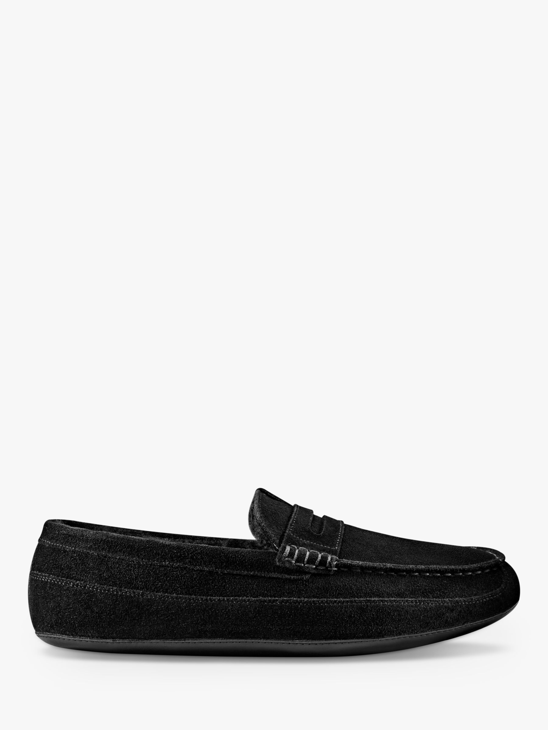 black suede slippers