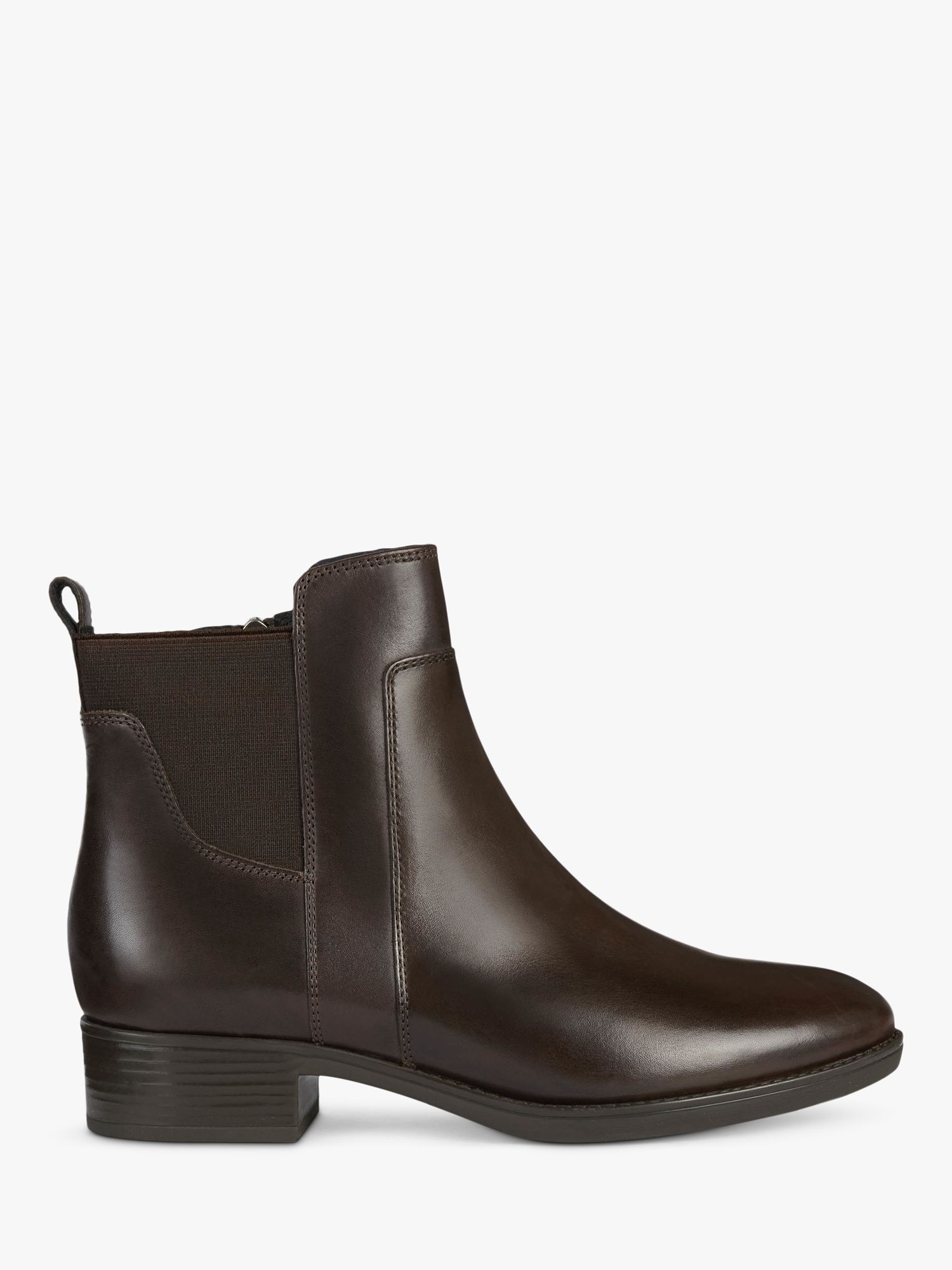 Geox Women's Felicity Leather Heeled Ankle Boots, Coffee at John Lewis ...