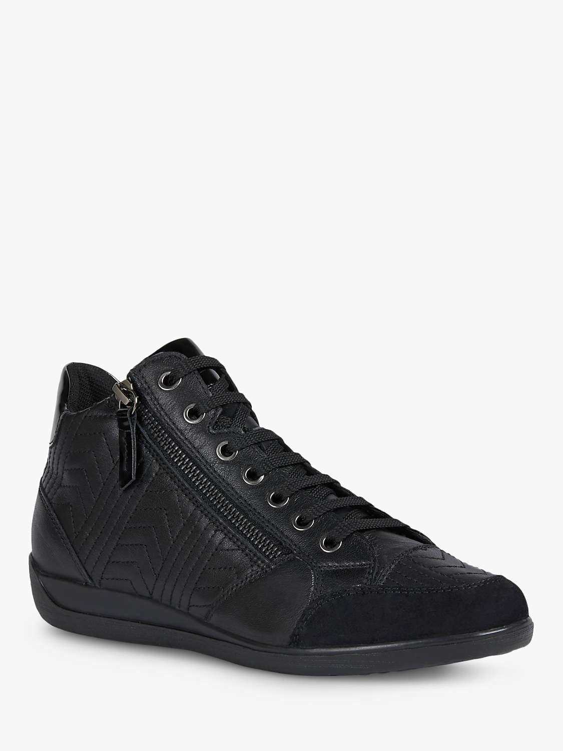 Buy Geox Women's Myria Leather Lace Up Trainers Online at johnlewis.com
