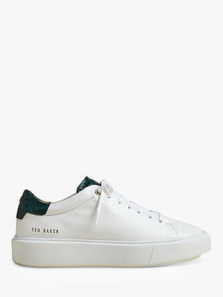 Ted Baker Piixie Leather Lace Up Trainers, White