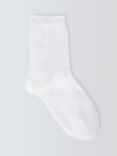 ANYDAY John Lewis & Partners Kids' Cotton Rich Socks, Pack of 7, White