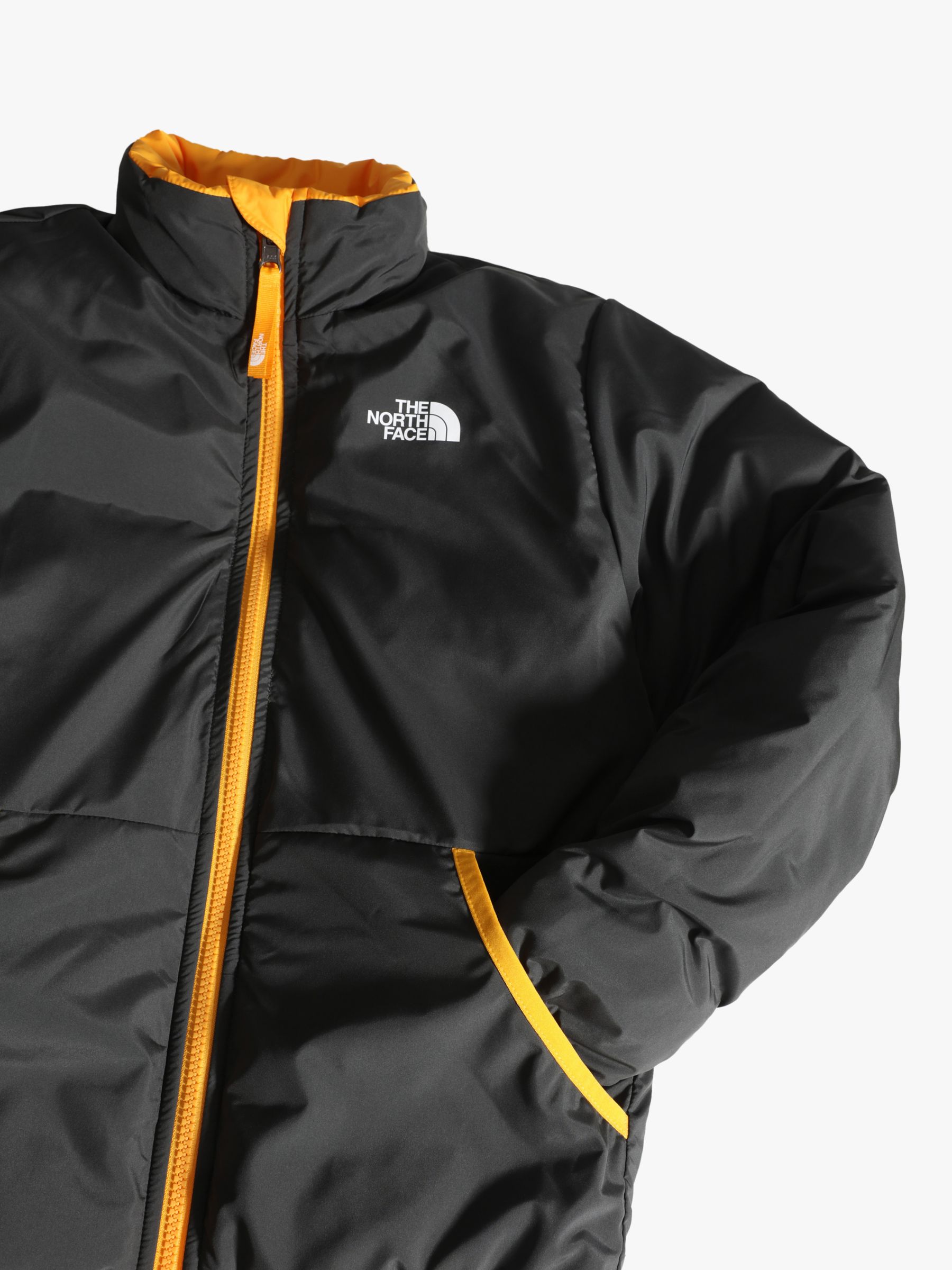 The North Face Boys' Reverse Andes Puffer Jacket, Yellow at John Lewis ...