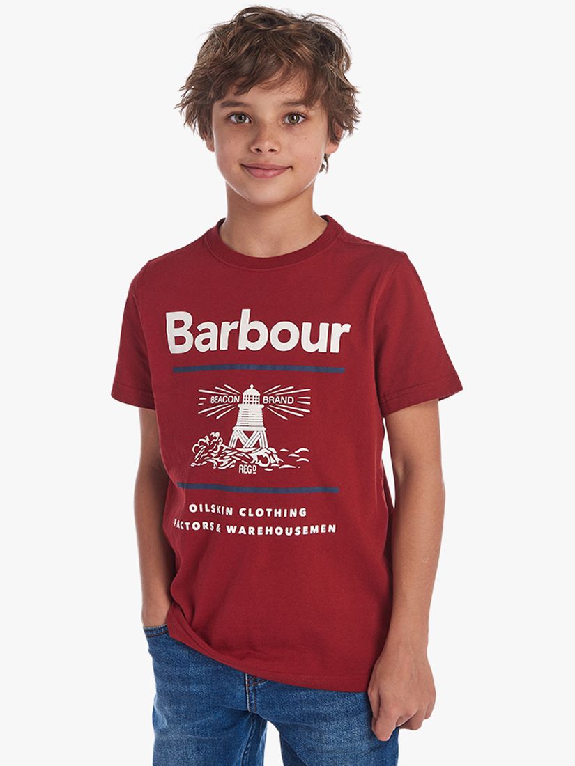 Barbour Boys' Reed Cotton T-Shirt, Red