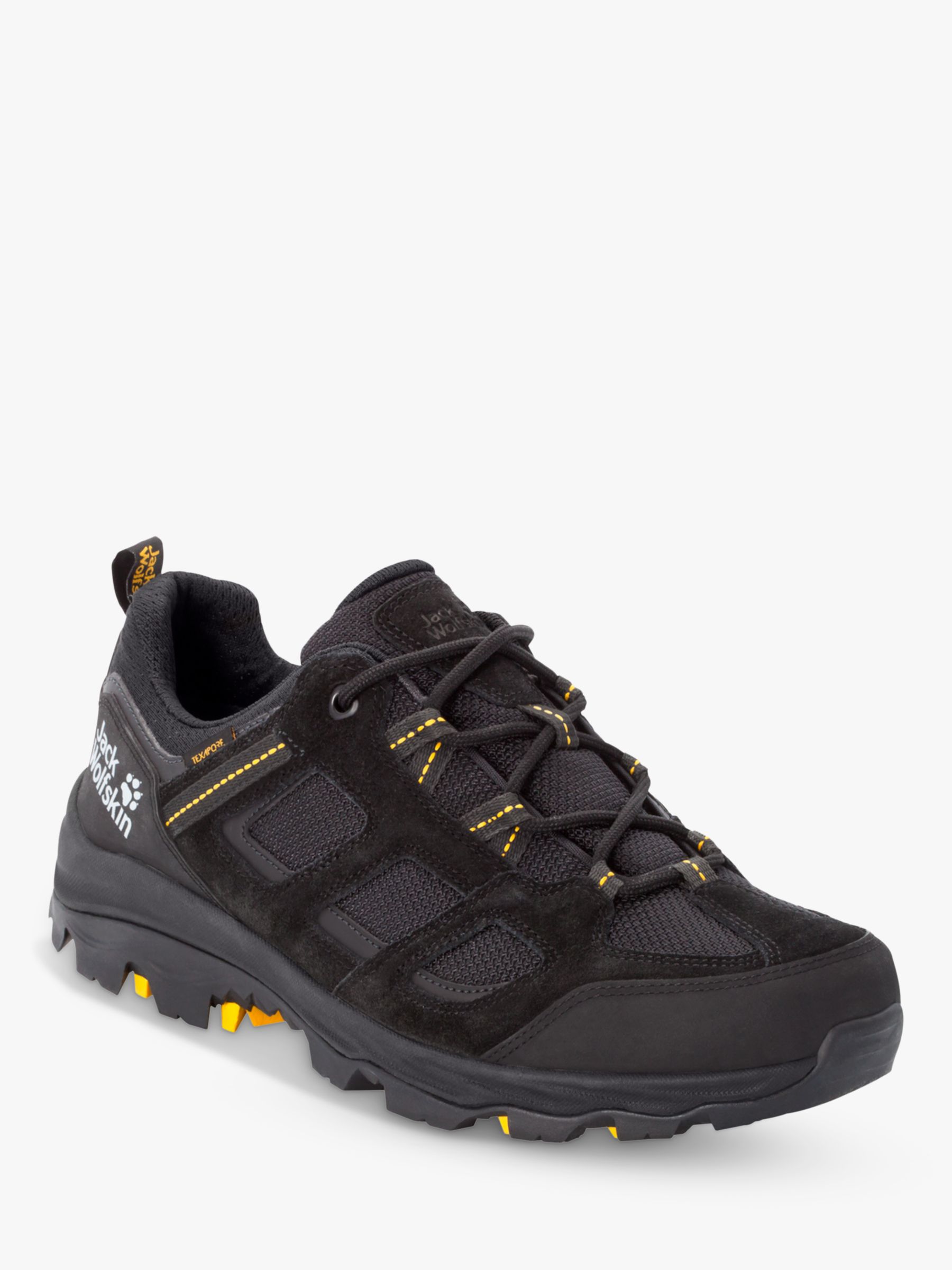 Jack Wolfskin Vojo 3 Texapore Men's Waterproof Walking Shoes, Black / Burly Yellow, 7