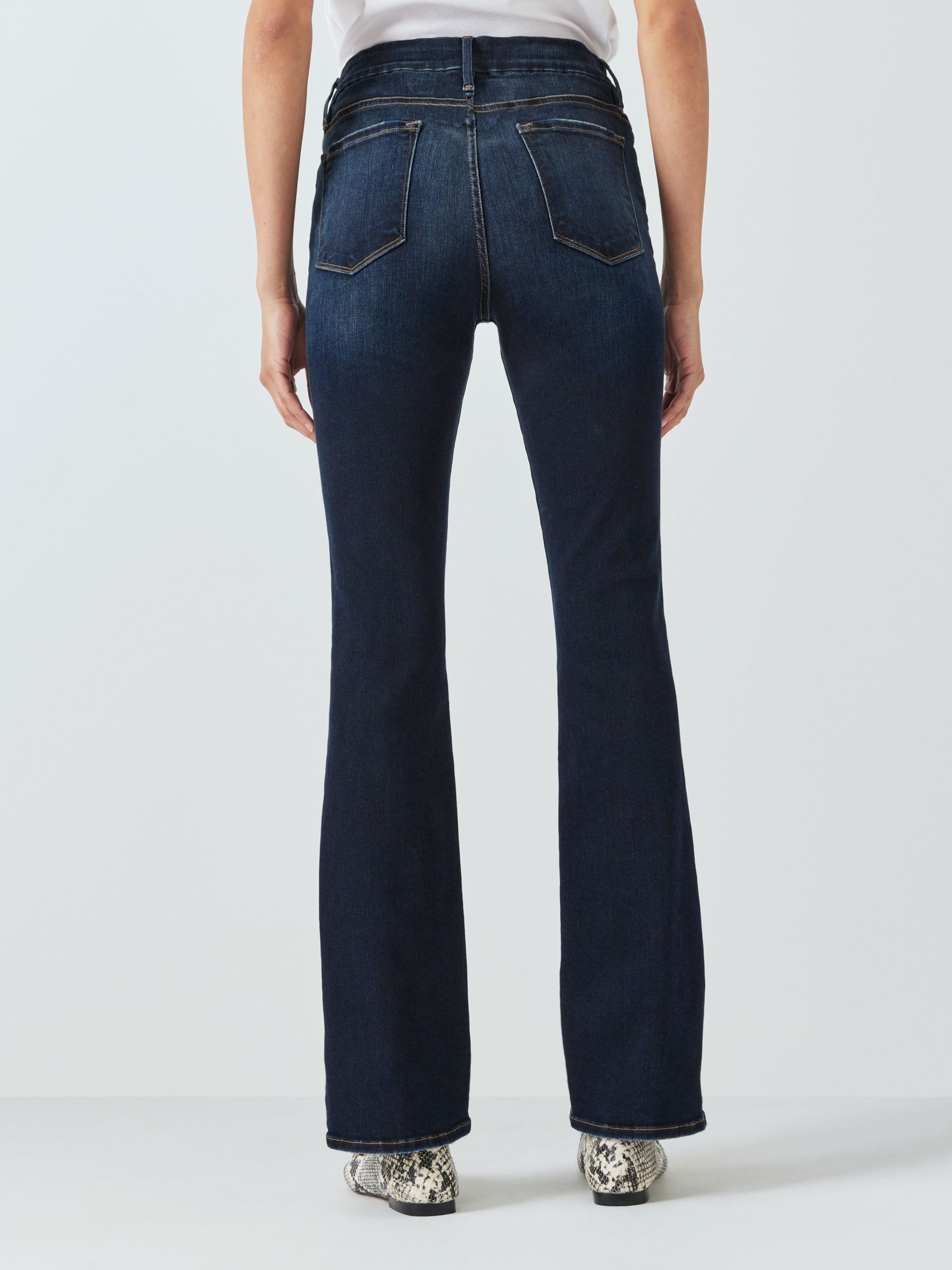FRAME Le Mini Bootcut Jeans, Navy at John Lewis & Partners