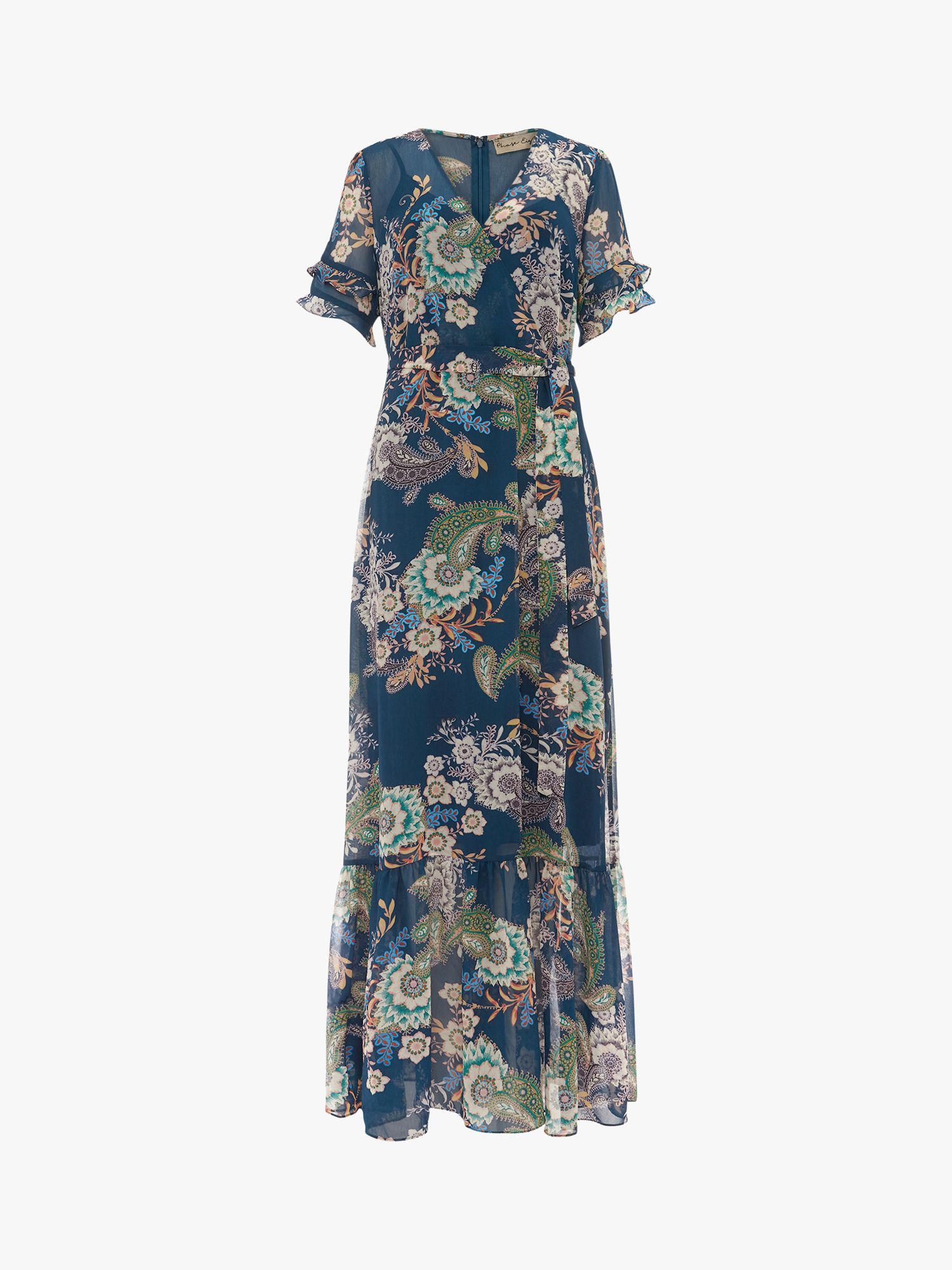 Phase Eight Blaire Paisley Maxi Dress, Petrol